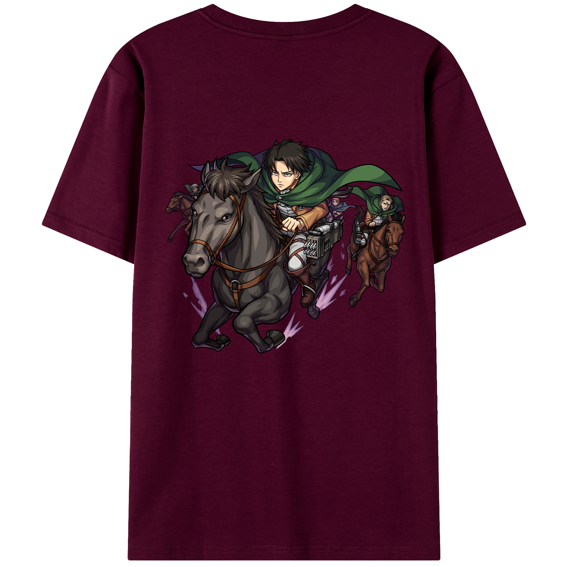 （画像用） 進撃の巨人 リヴァイ·アッカーマン Attack on Titan Levi Ackerman レディース半袖Tシャツ(バックプリント)